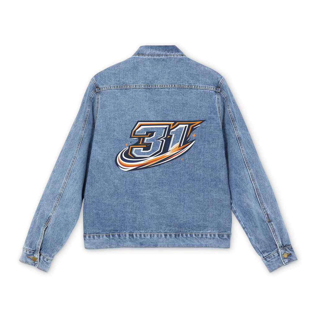 Jacket Pour Homme Style Trucker — Retro Racing '31' Graphic Back Design